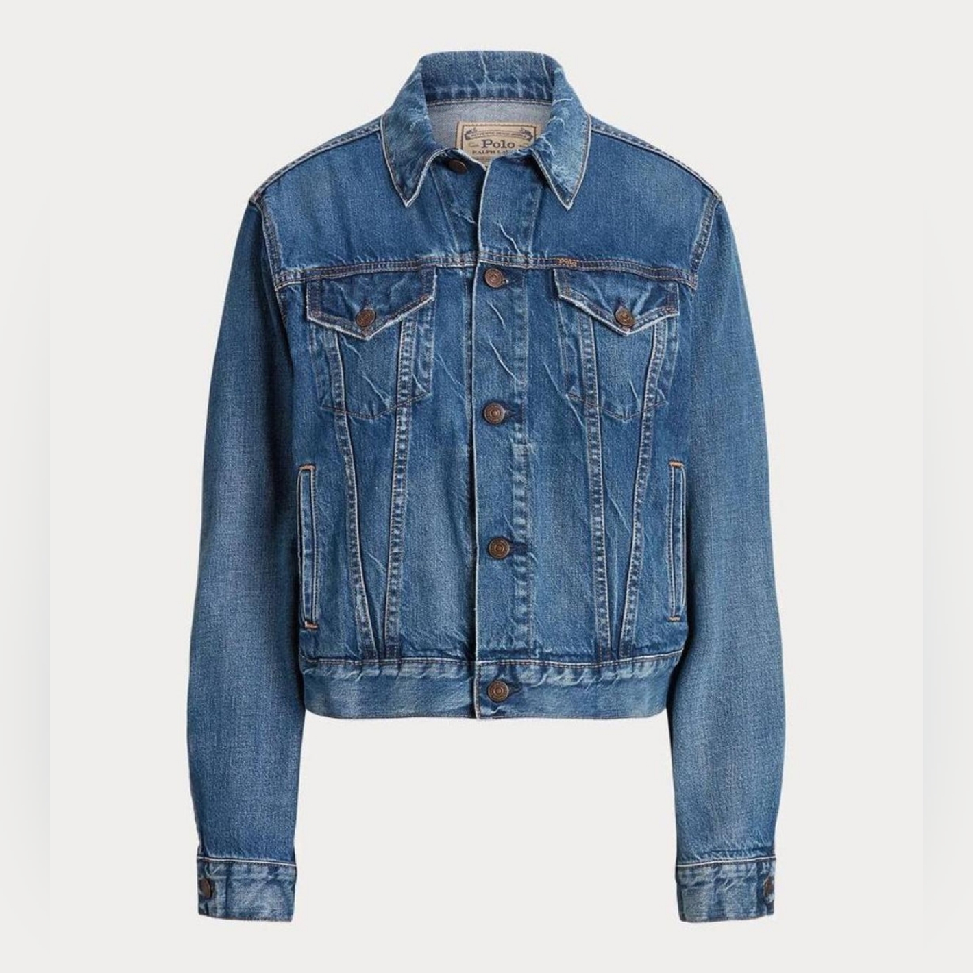 Ralph Laurenpolo Denim Trucker Jacket In Meuse Wash Xs New